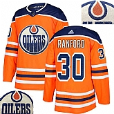 Oilers #30 Ranford Orange With Special Glittery Logo Adidas Jersey,baseball caps,new era cap wholesale,wholesale hats